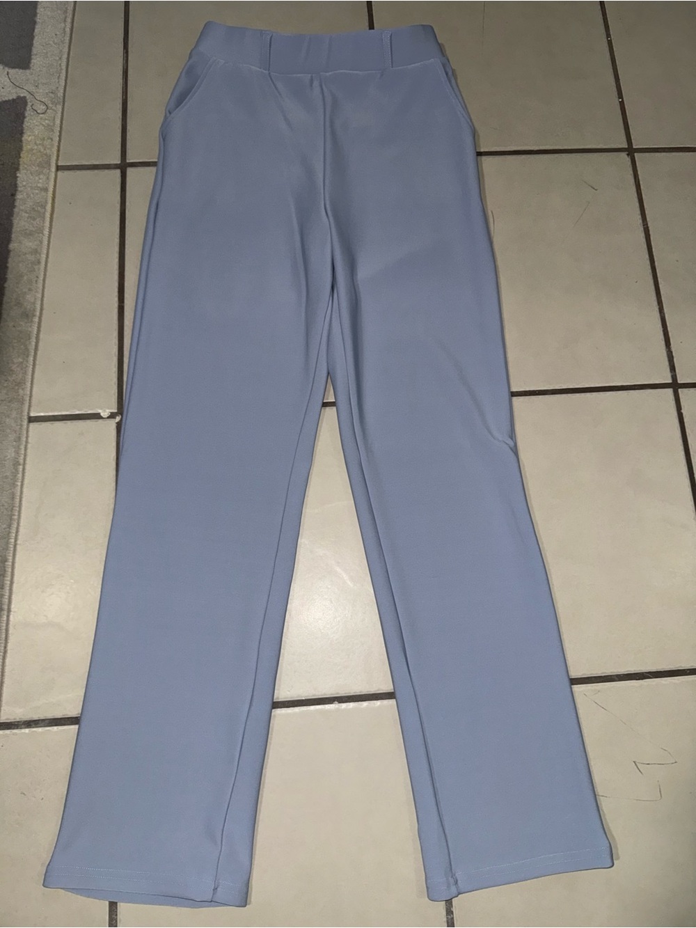 Love Poem Women's Straight-Leg Trousers in Light Blue New no tag